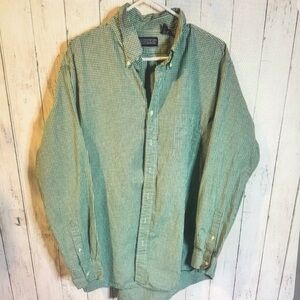 Lands' End Green Plaid Men's Shirt